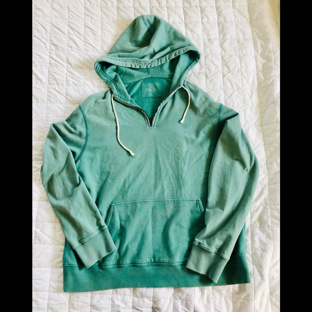 J. Crew half zip pull over with hood